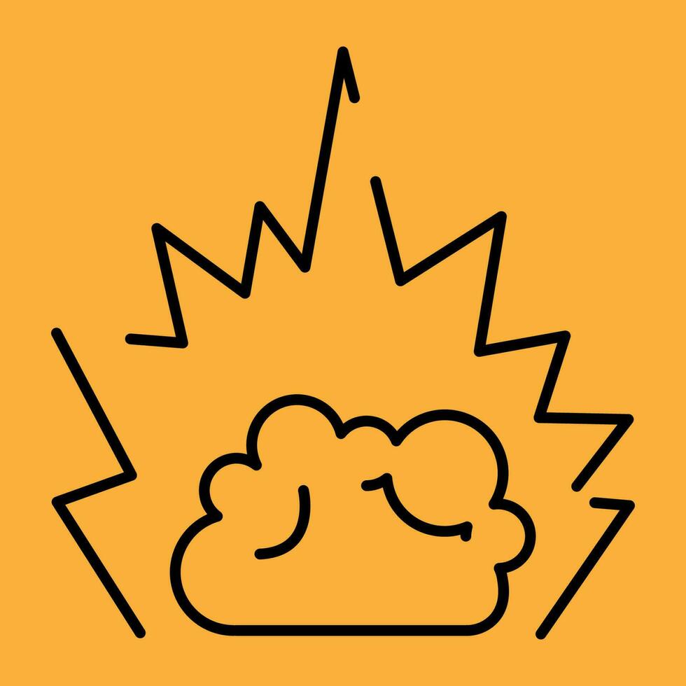explosion isolated line war icon vector