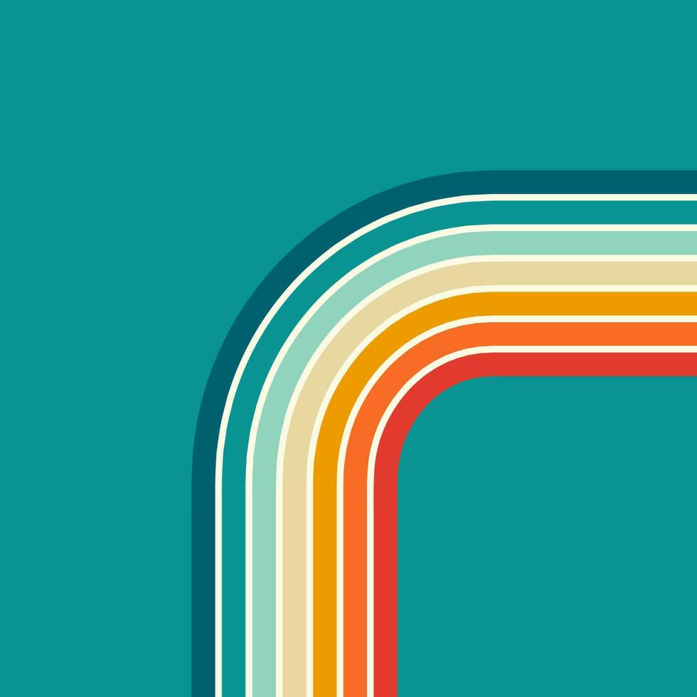 retro vintage 70s style stripes background poster lines. shapes vector design graphic 1970s retro background. abstract stylish 70s era line frame illustration.