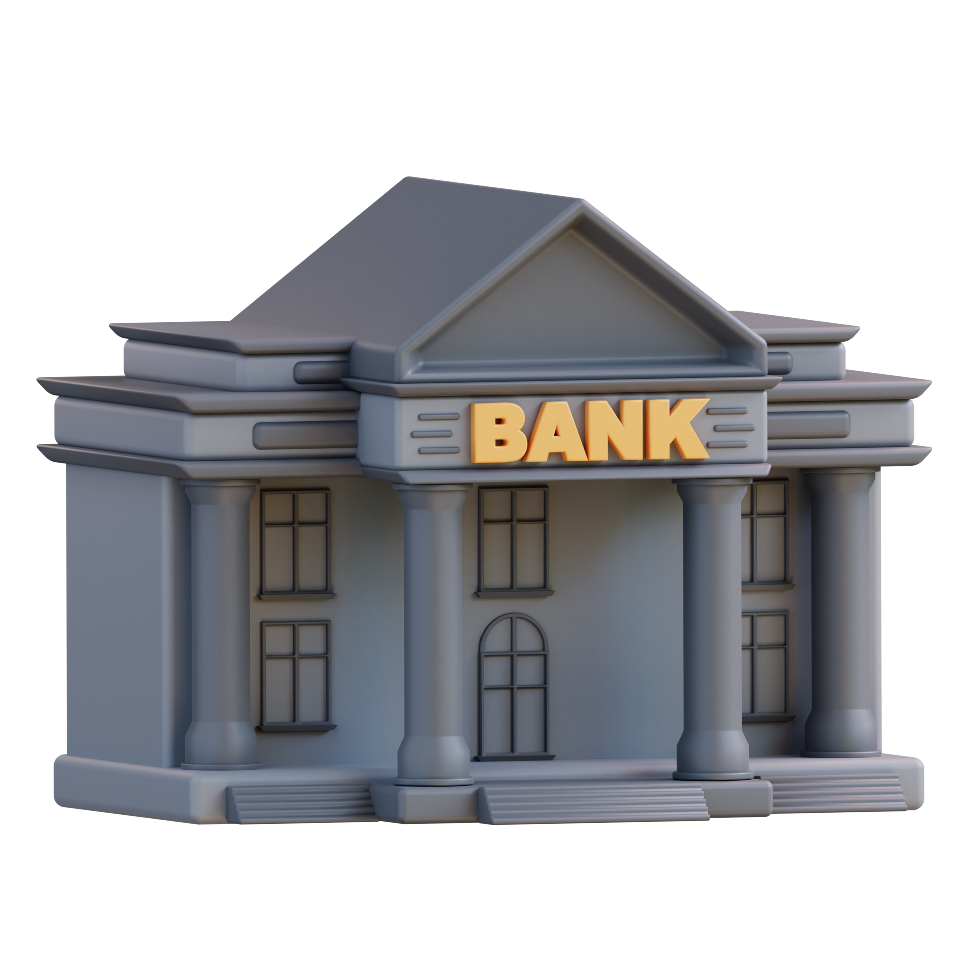 3d Illustration of a bank building 23364754 PNG