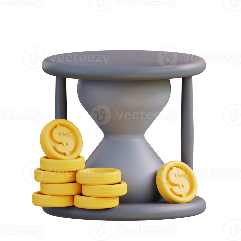 3d illustration time is money png