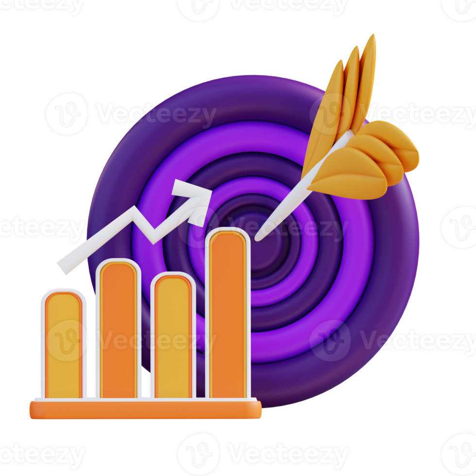 3d Illustration Geschäft finanziell Targeting png