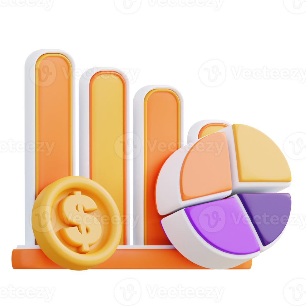 3d illustration financial graph png