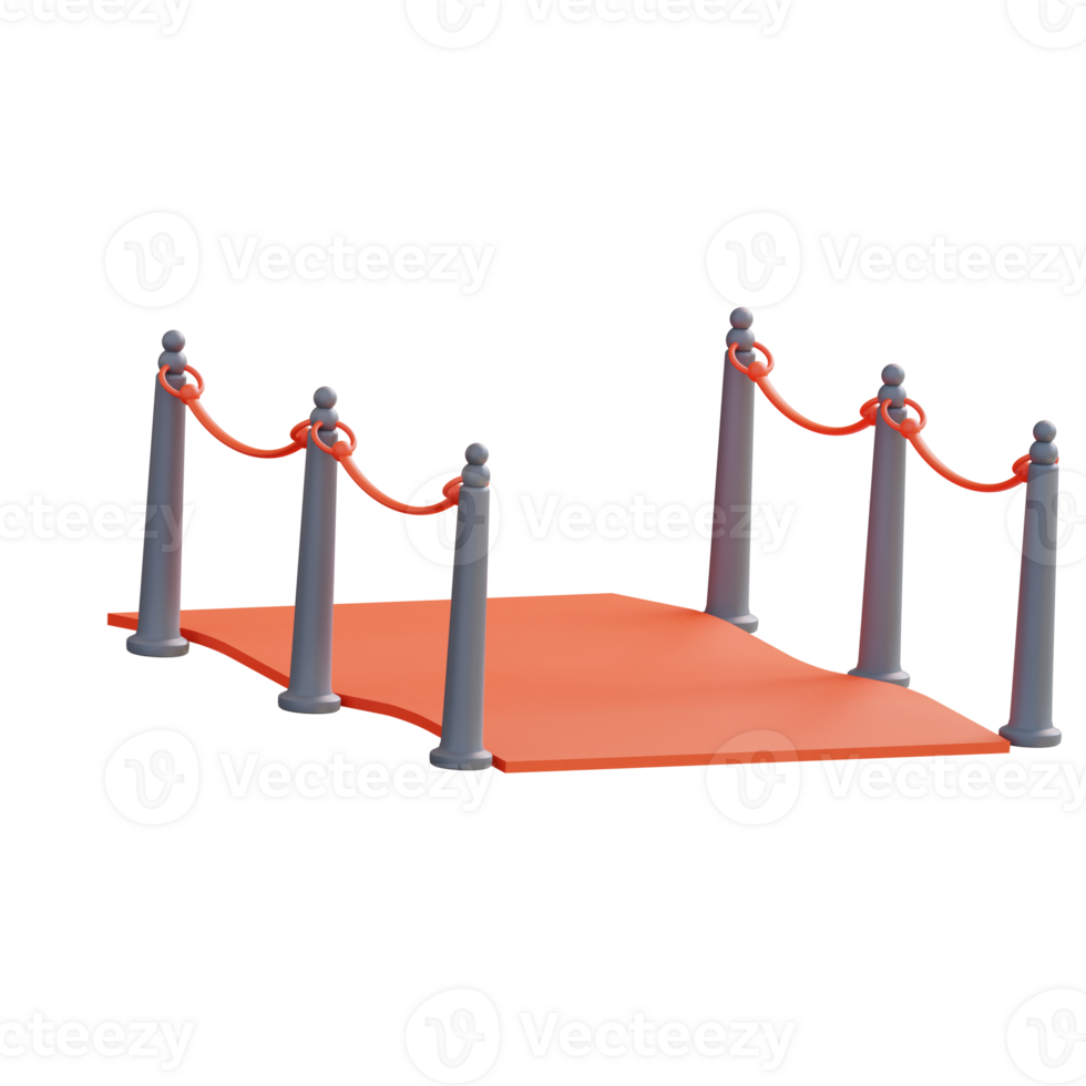 3d illustration cinema red carpet png