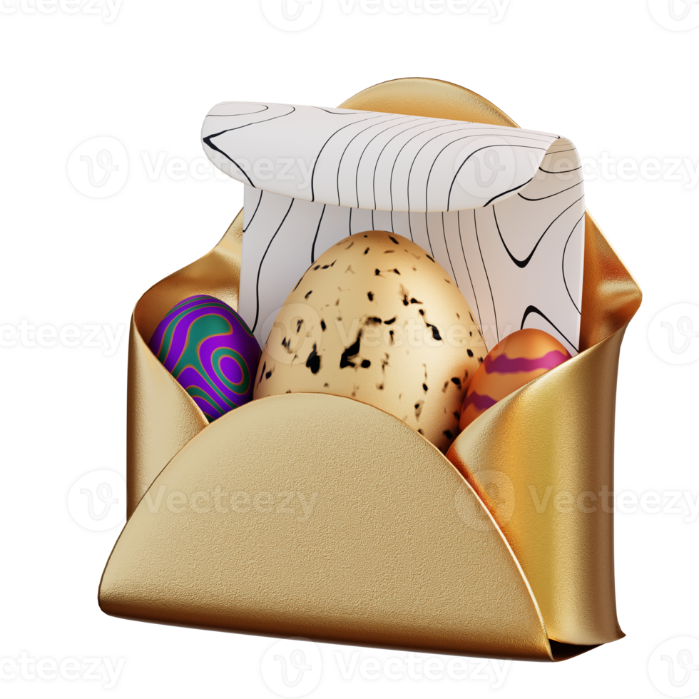 3d illustration of lettering easter egg png