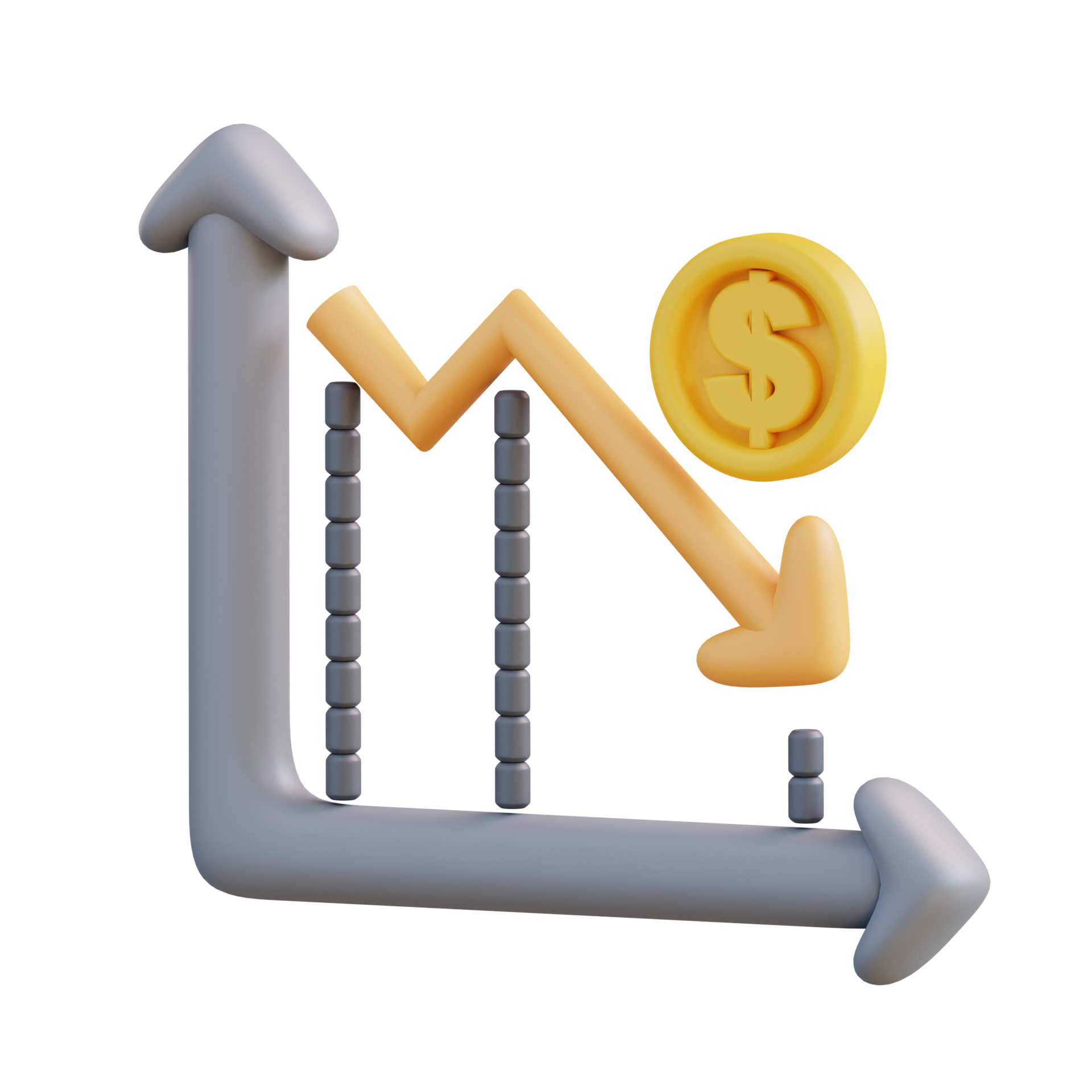 3d Illustration The Dollar Exchange Rate Is Falling 23364995 PNG 3d-illustration-the-dollar-exchange-rate-is-falling-23364995-png