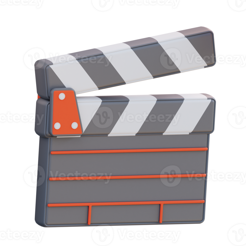3d illustration movie cut board png