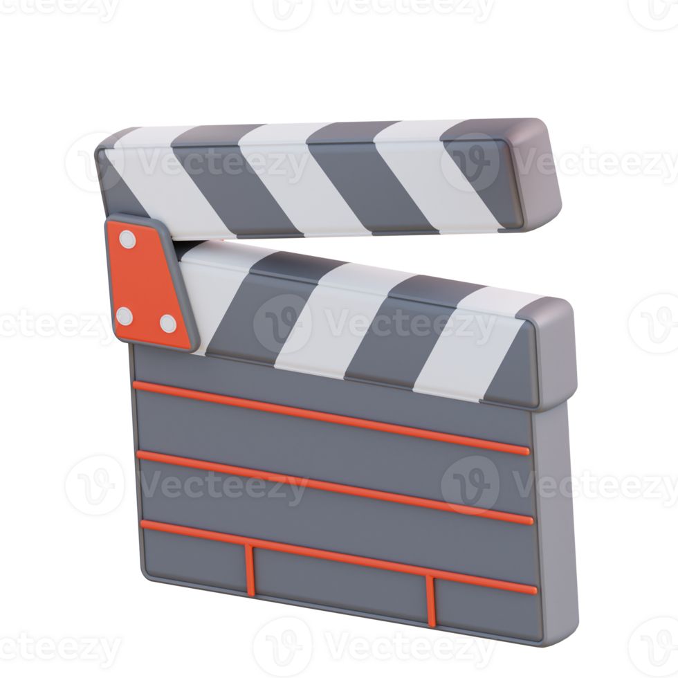 3d illustration movie cut board png