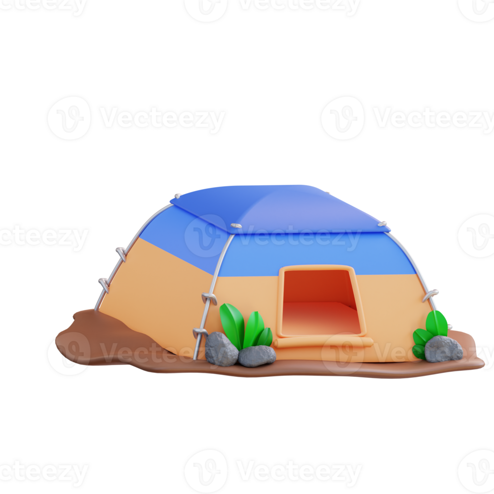 3d illustration of camping tent png