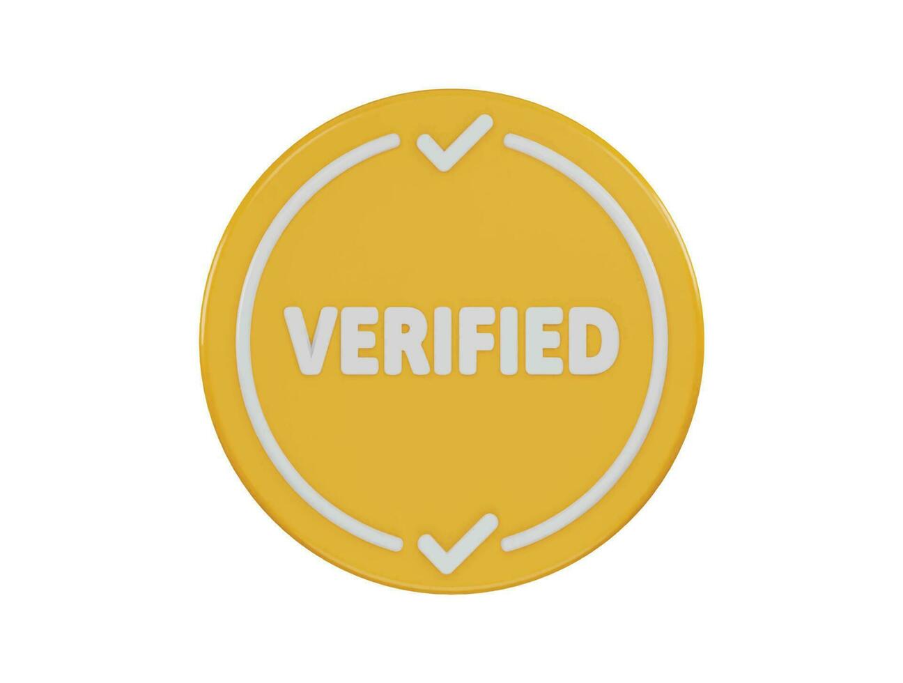 verified icon 3d rendering vector illustration