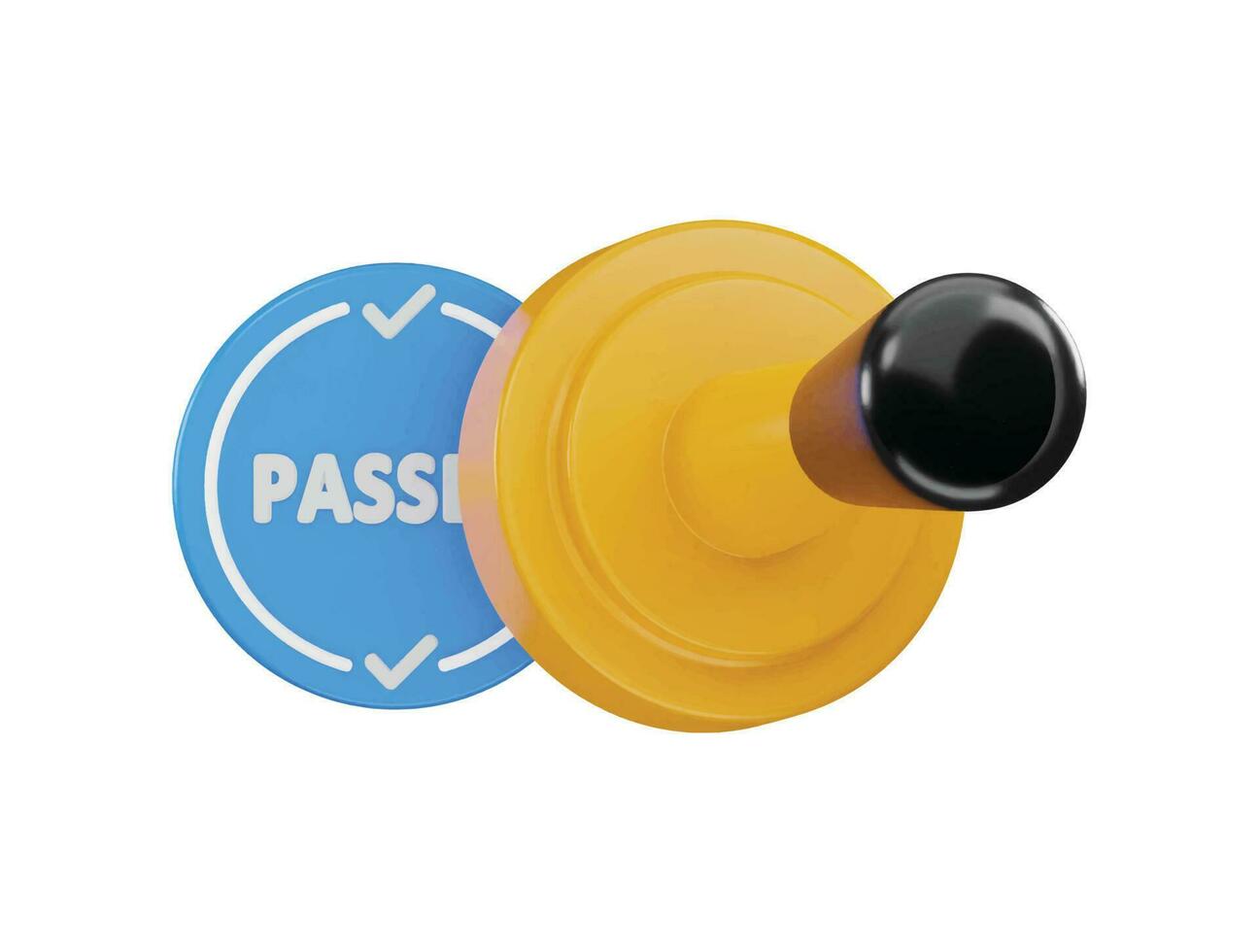 approved stamp icon 3d rendering vector illustration