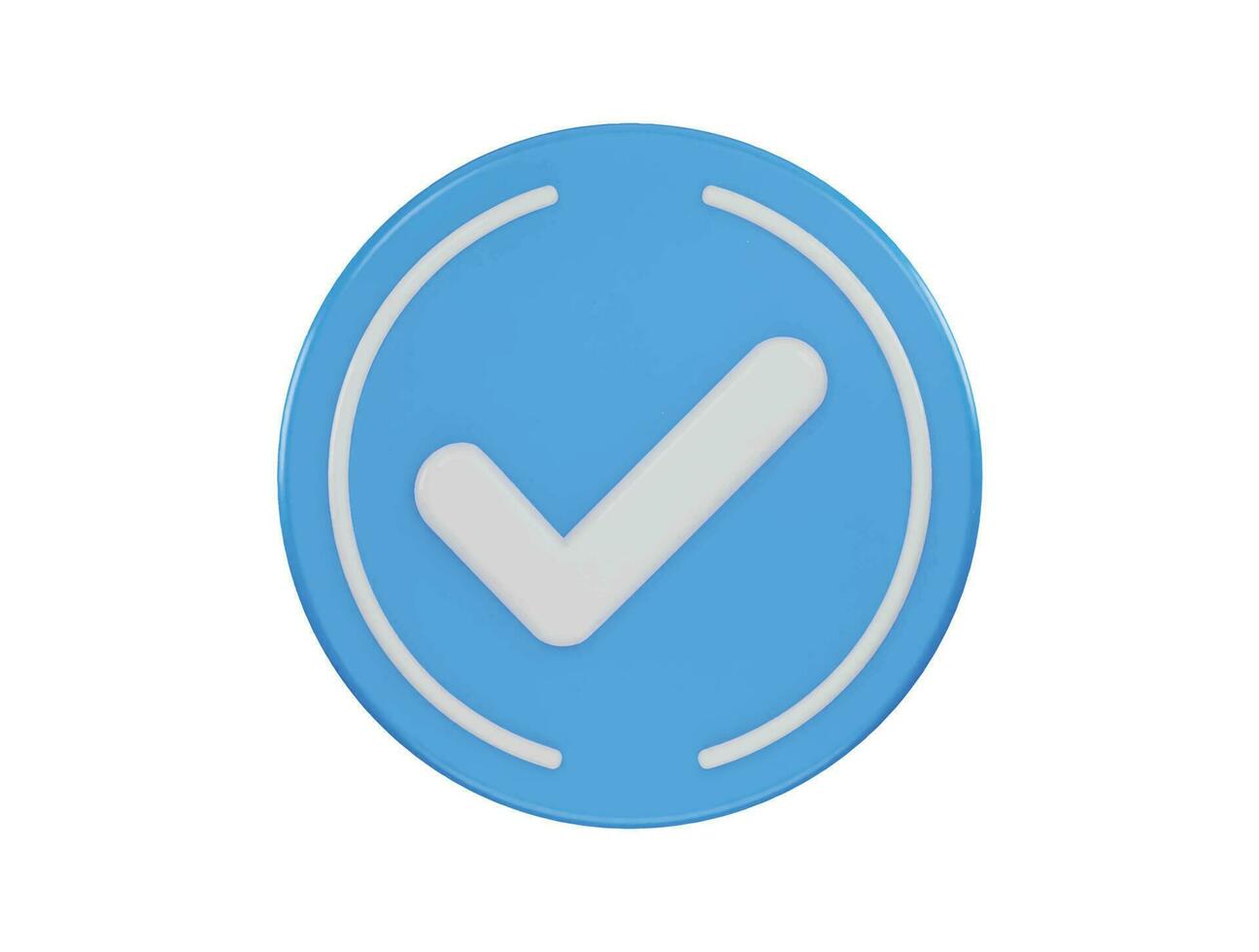 verified icon 3d rendering vector illustration