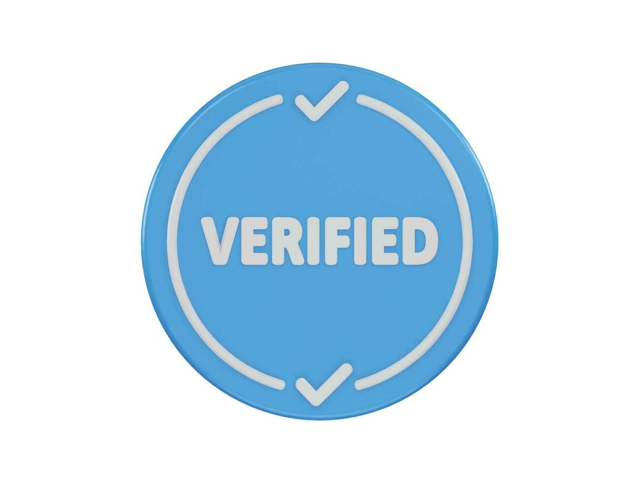 verified icon 3d rendering vector illustration