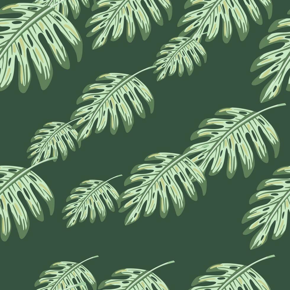 Abstract exotic plant seamless pattern. Botanical leaf wallpaper. Tropical pattern, palm leaves floral background. vector