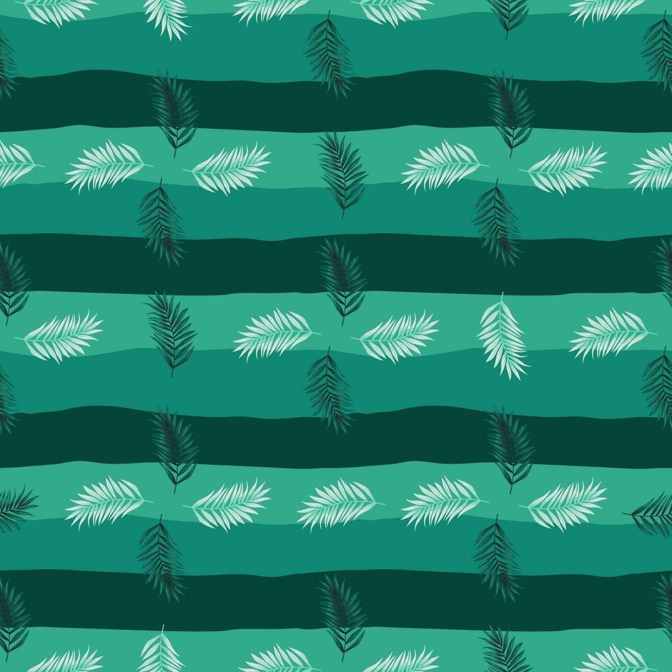 Abstract exotic plant seamless pattern. Tropical palm leaves pattern. Fern leaf wallpaper. Botanical texture. Floral background. vector