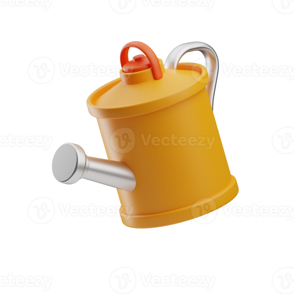 farming object watering jar illustration 3d png