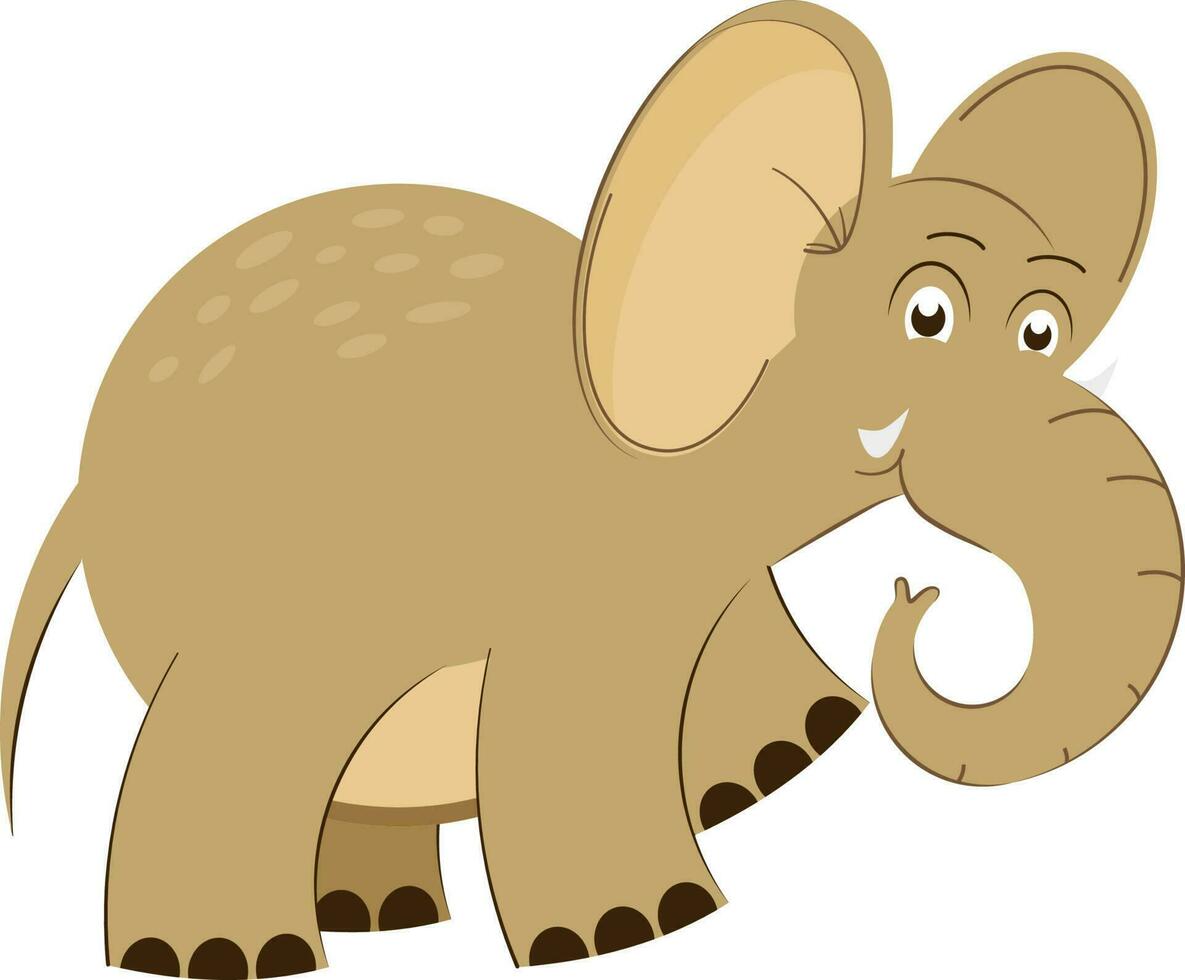linda bebé elefante en dibujos animados estilo. diseño de para niños ropa, juguetes, colegio suministros. vector ilustración