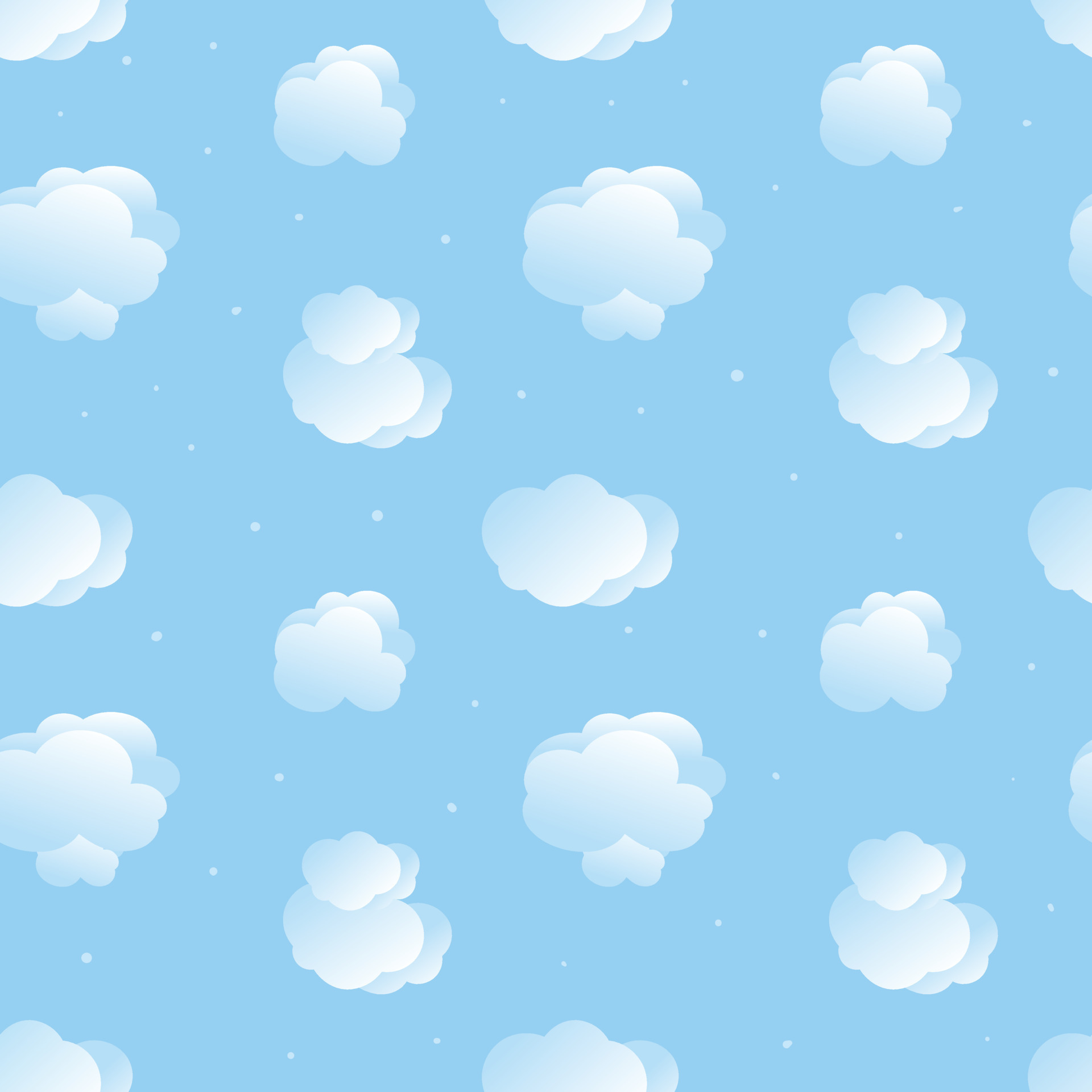 Cloudscape seamless pattern, cartoon fluffy clouds in blue sky, vector  background. Cloudy summer sky with fluff clouds pattern, fresh air or  heaven and kids cartoon design Stock Vector Image & Art 