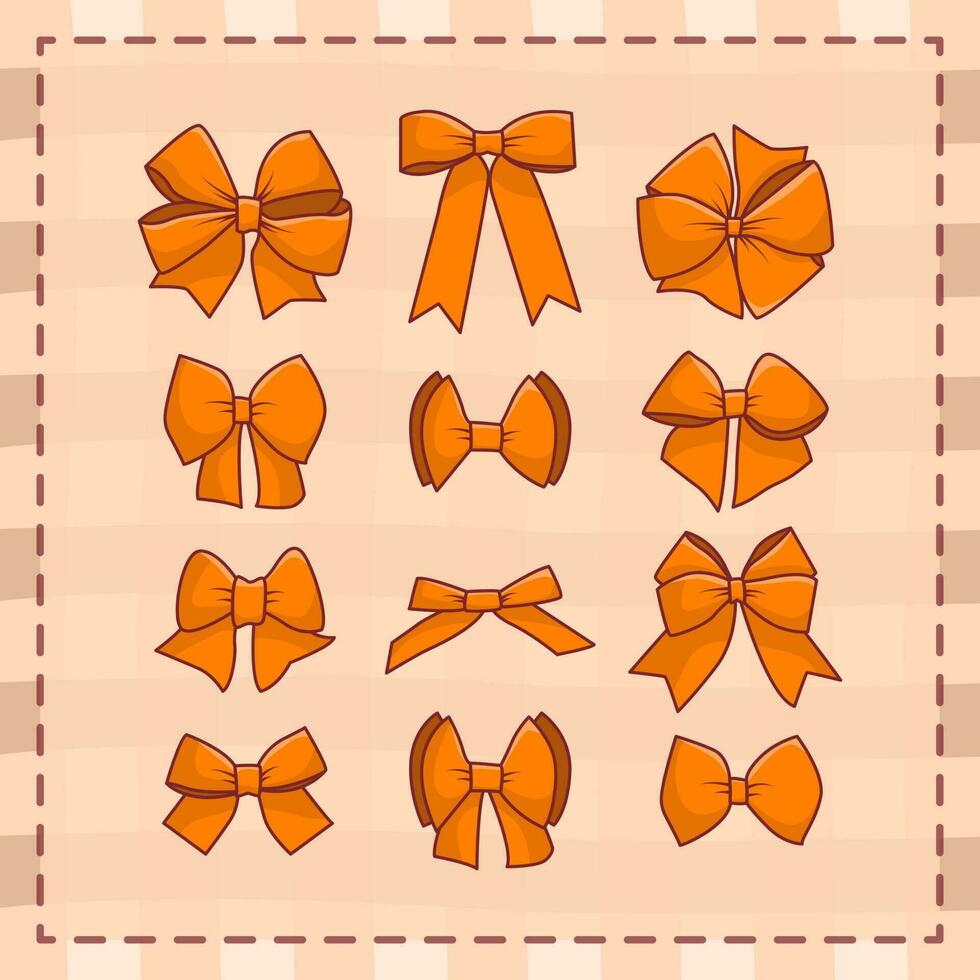 ribbon tie cute cartoon vector