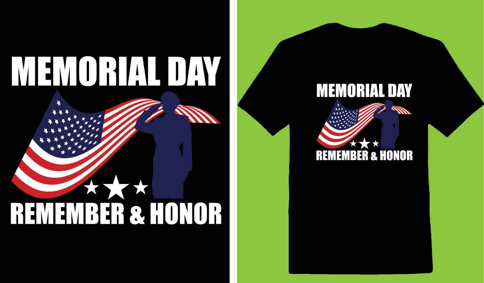 Memorial Day Remember and Honor 02 T-shirt vector