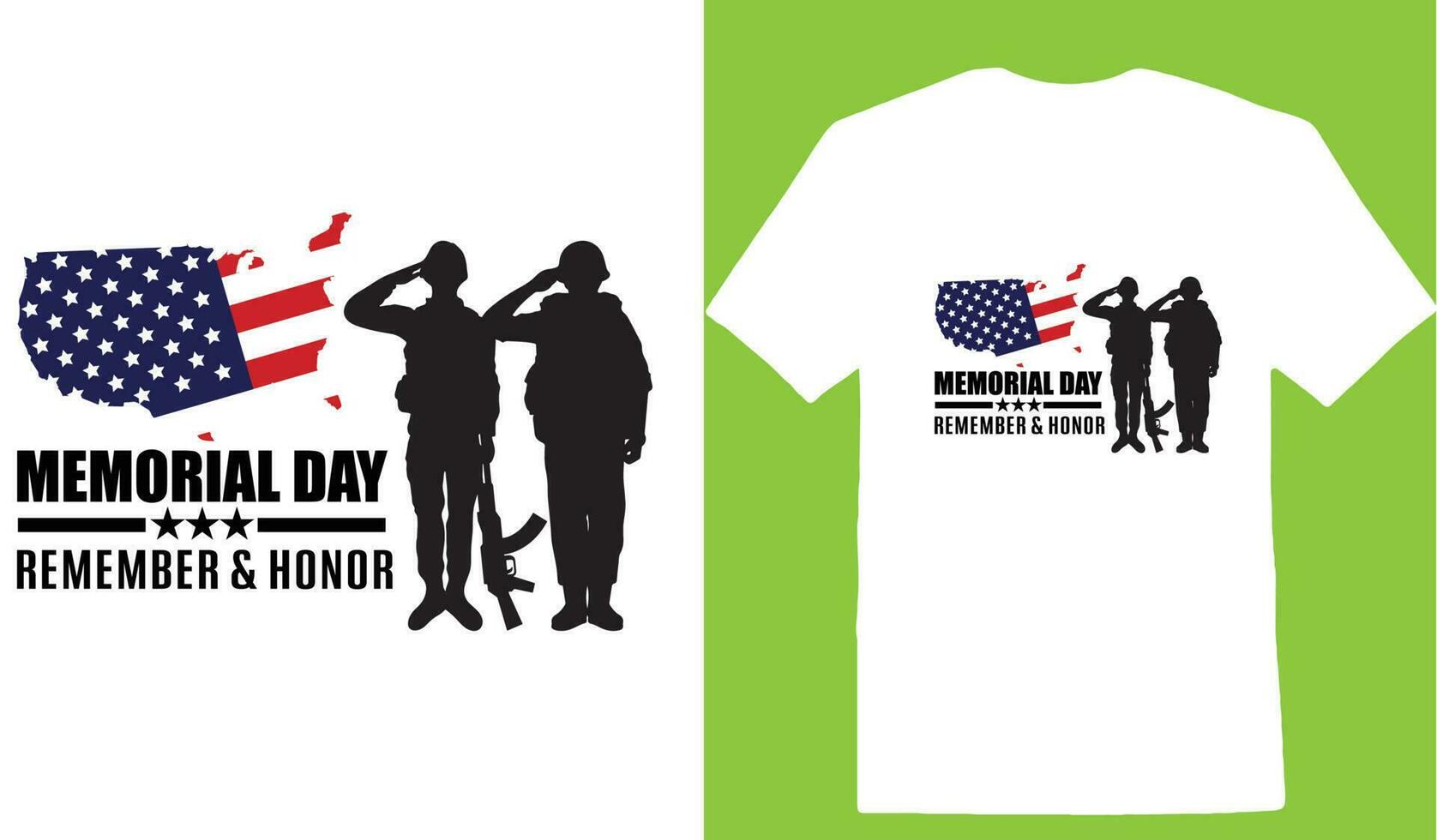 Memorial Day Remember and Honor 03 T-shirt vector