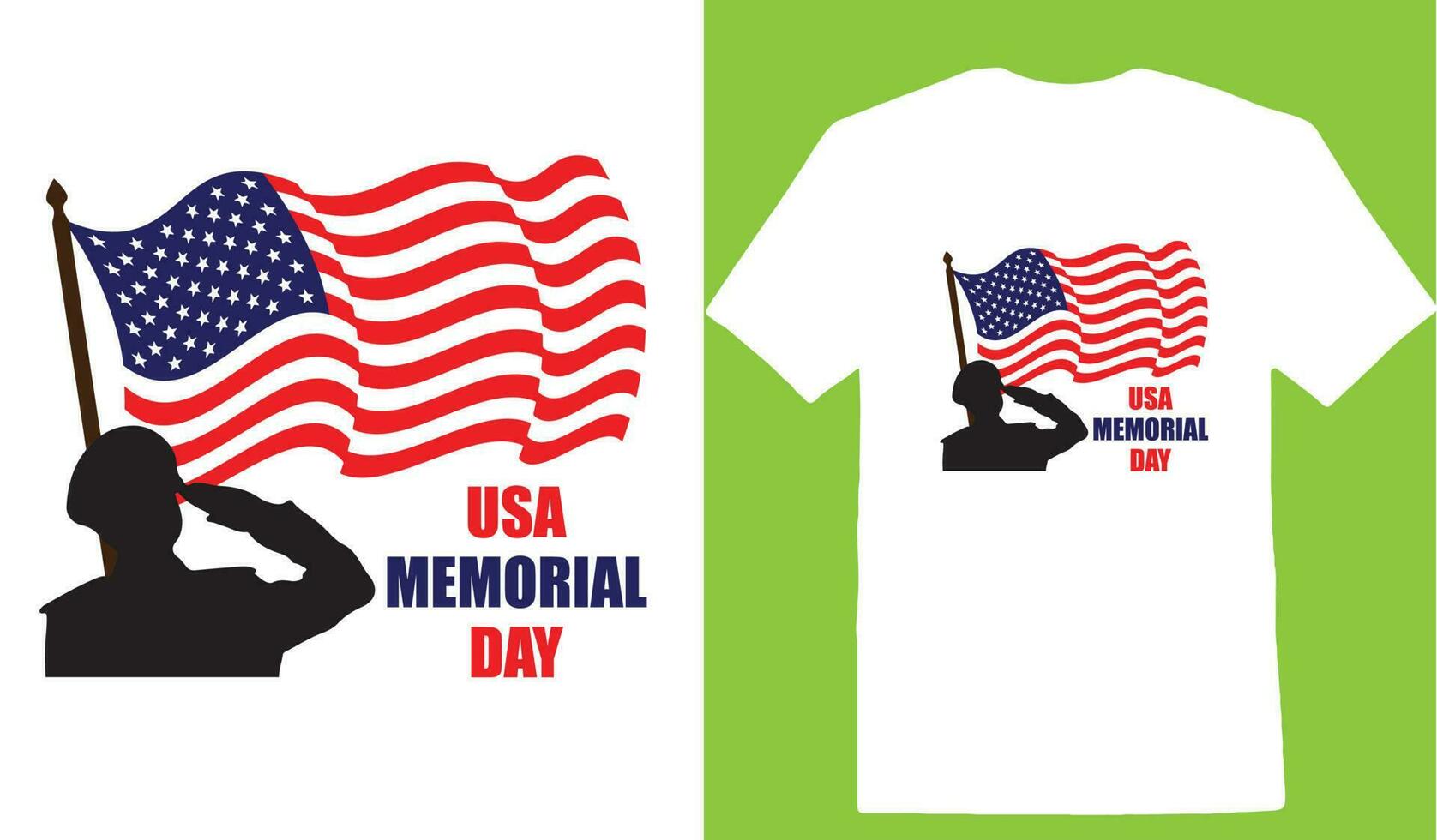 Usa Memorial Day T-shirt vector