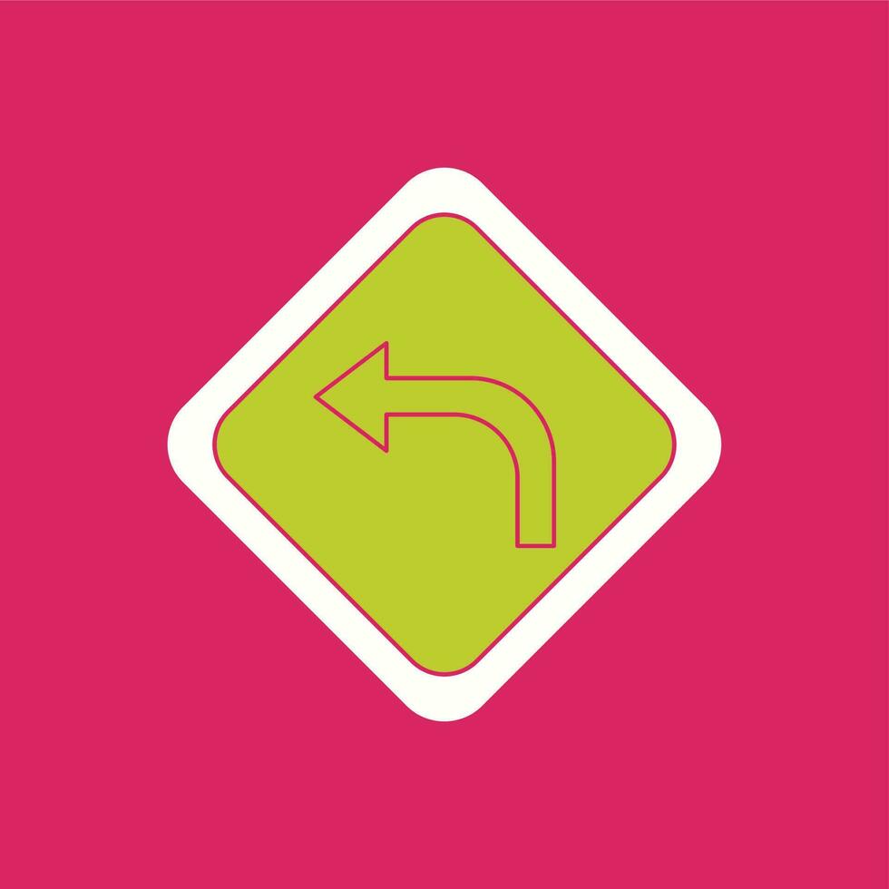 Left Turn Vector Icon