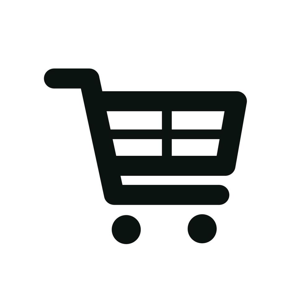 compras carro icono aislado en blanco antecedentes vector