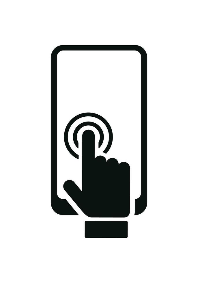 Touch screen icon isolated on a white background vector