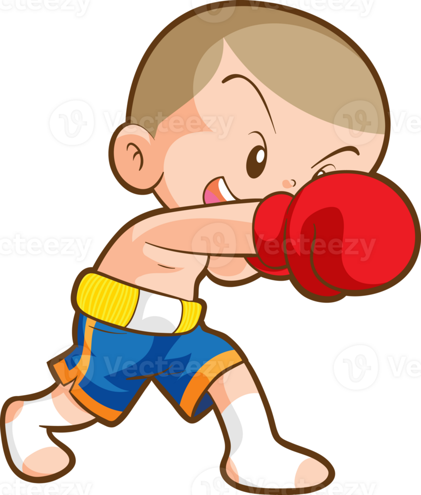 Cute Thai boxing kids fighting actions 23366204 PNG