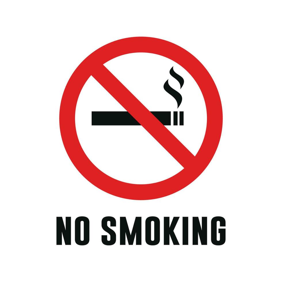 No smoking icon symbol isolated on white background vector