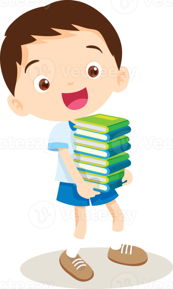 Back to school, happy Pupils children learning computer reading books concept png