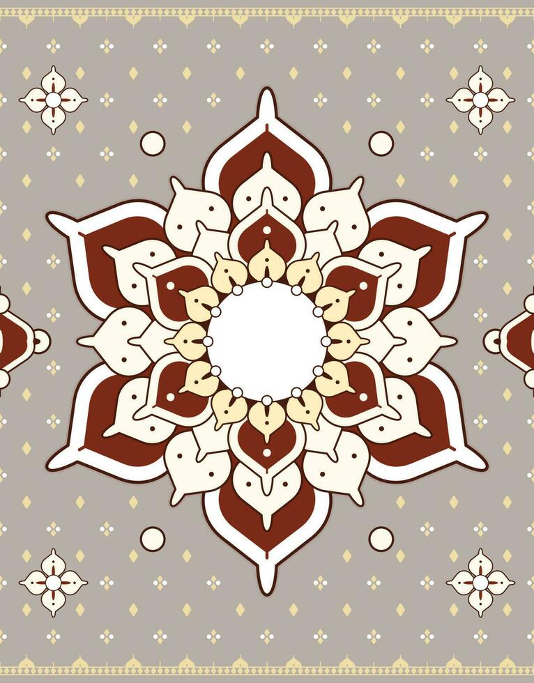 geometric and flower ethnic fabric pattern for cloth carpet wallpaper background wrapping etc. vector