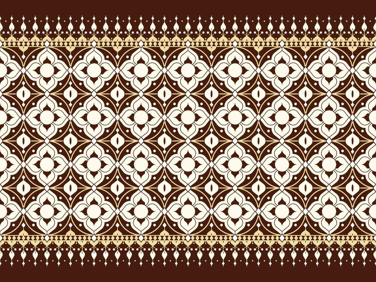 geometric and flower ethnic fabric pattern for cloth carpet wallpaper background wrapping etc. vector
