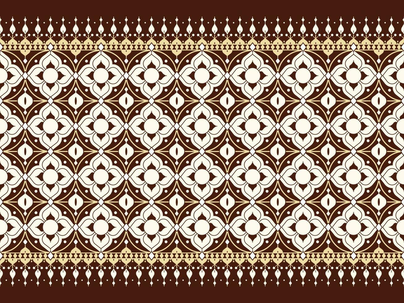 geometric and flower ethnic fabric pattern for cloth carpet wallpaper background wrapping etc. vector