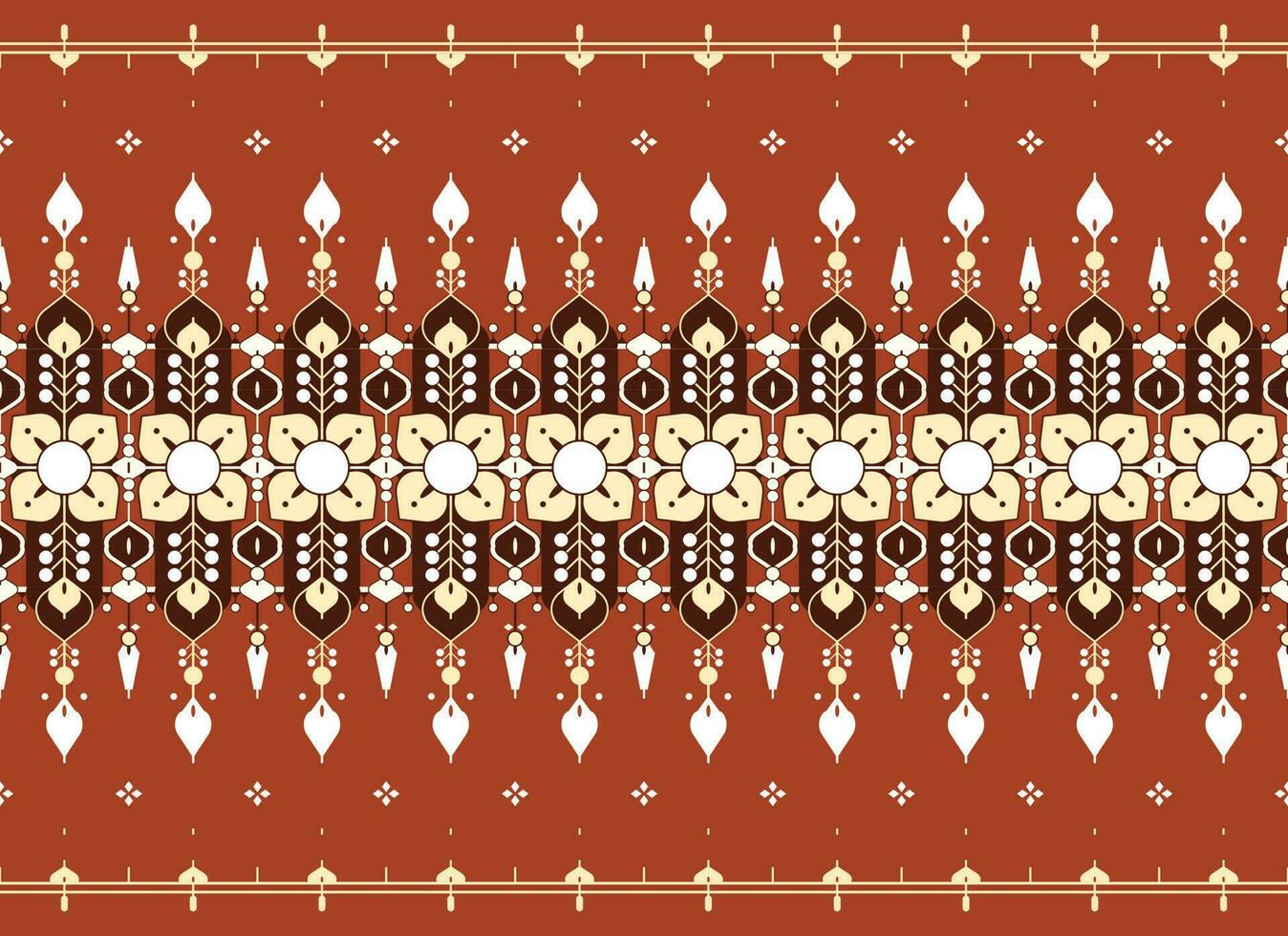 geometric and flower ethnic fabric pattern for cloth carpet wallpaper background wrapping etc. vector