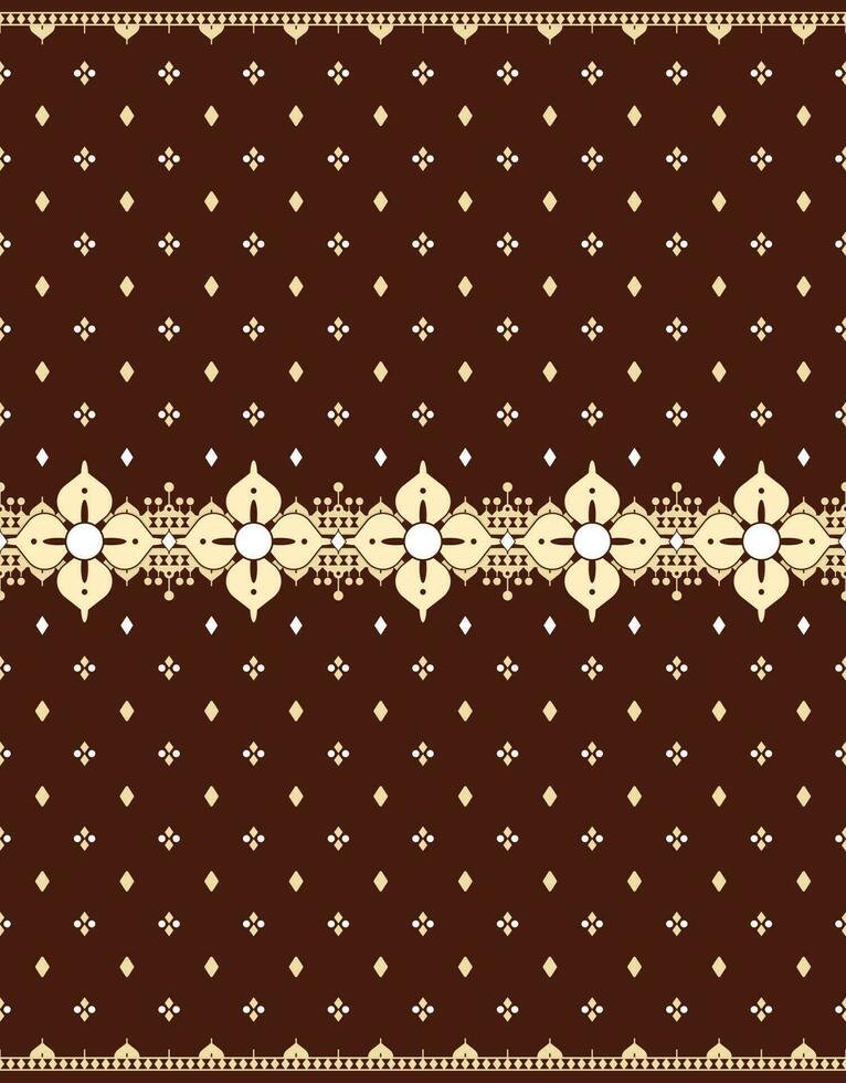geometric and flower ethnic fabric pattern for cloth carpet wallpaper background wrapping etc. vector