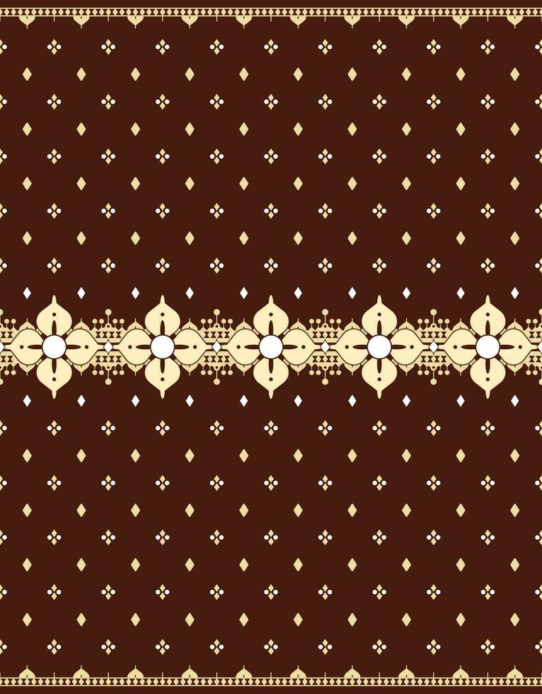 geometric and flower ethnic fabric pattern for cloth carpet wallpaper background wrapping etc. vector