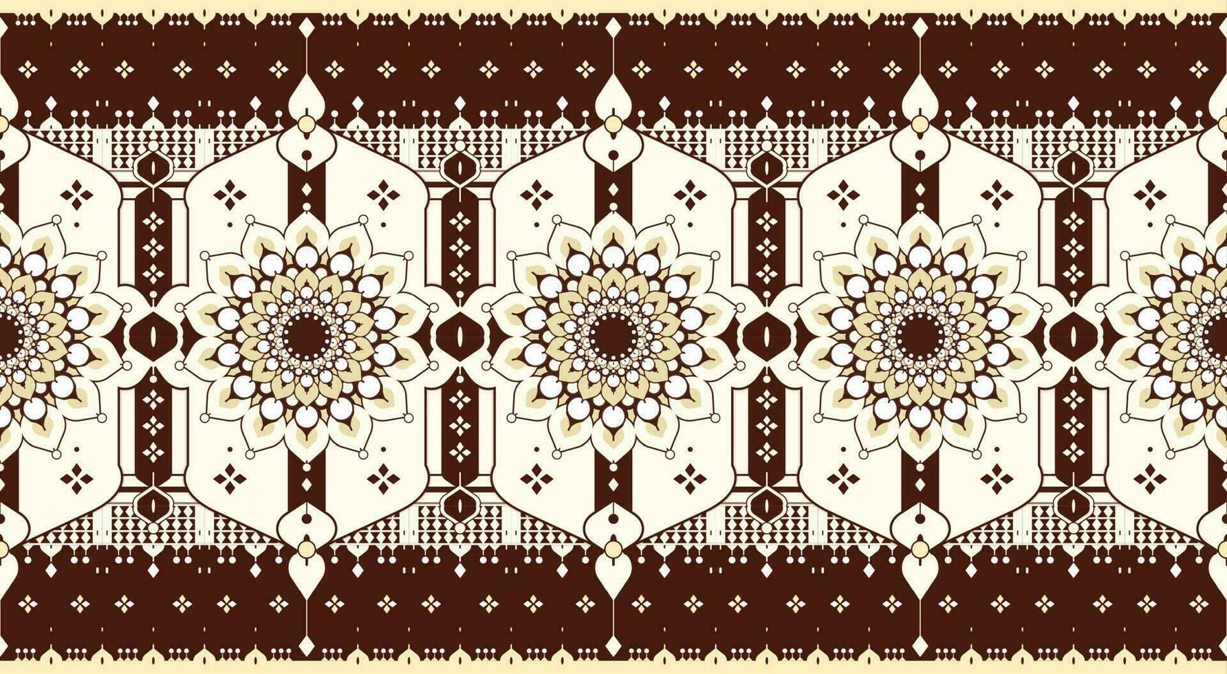 geometric and mandala ethnic fabric pattern for cloth carpet wallpaper background wrapping etc. vector