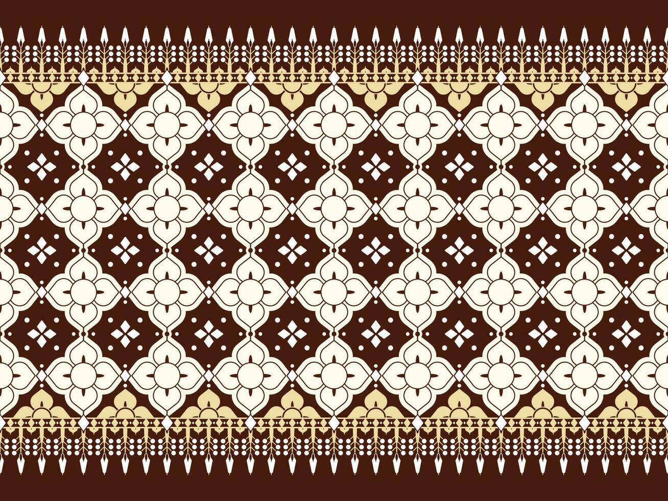 geometric and flower ethnic fabric pattern for cloth carpet wallpaper background wrapping etc. vector