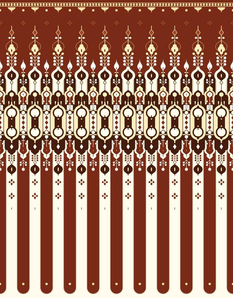 geometric ethnic fabric pattern for cloth carpet wallpaper background wrapping etc. vector