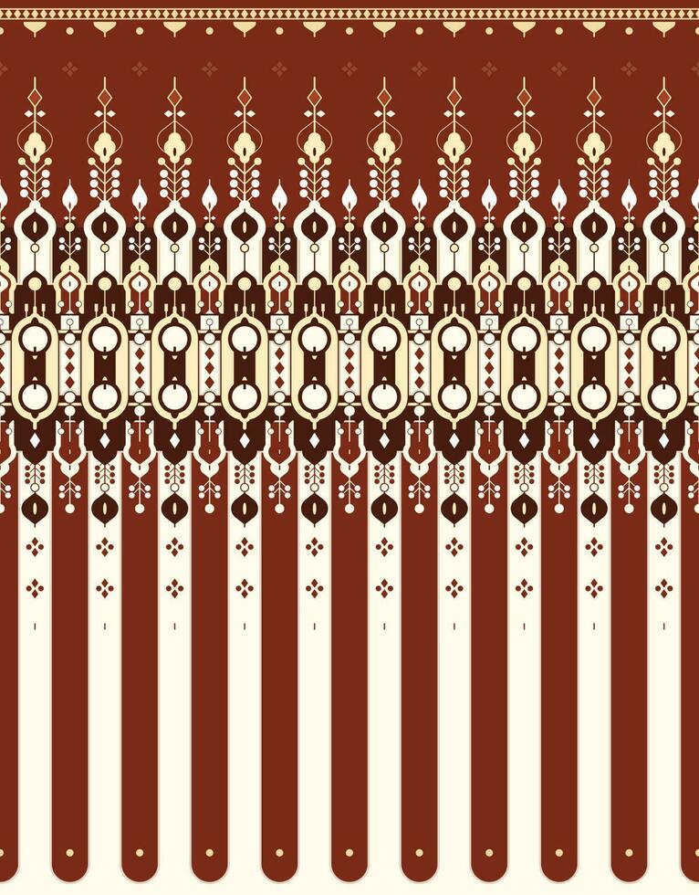 geometric ethnic fabric pattern for cloth carpet wallpaper background wrapping etc. vector