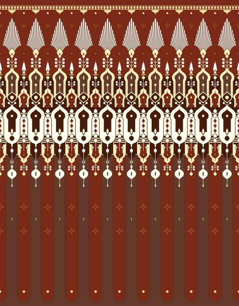 geometric ethnic fabric pattern for cloth carpet wallpaper background wrapping etc. vector