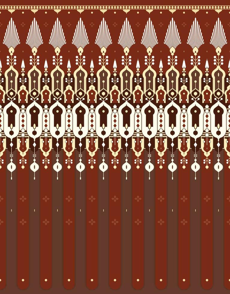 geometric ethnic fabric pattern for cloth carpet wallpaper background wrapping etc. vector