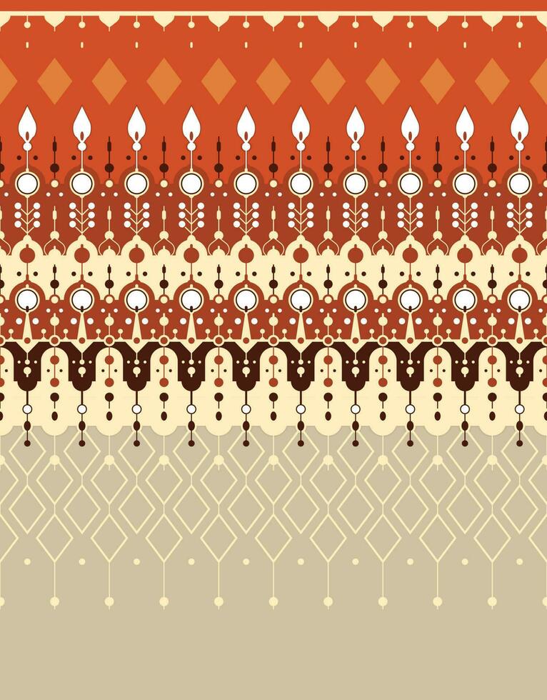 geometric ethnic fabric pattern for cloth carpet wallpaper background wrapping etc. vector