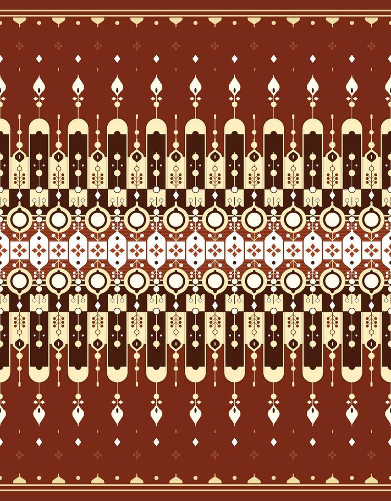 geometric ethnic fabric pattern for cloth carpet wallpaper background wrapping etc. vector