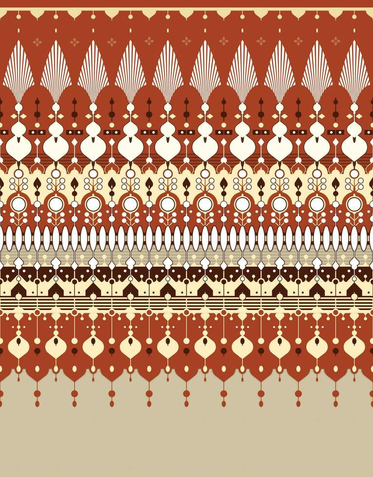 geometric ethnic fabric pattern for cloth carpet wallpaper background wrapping etc. vector