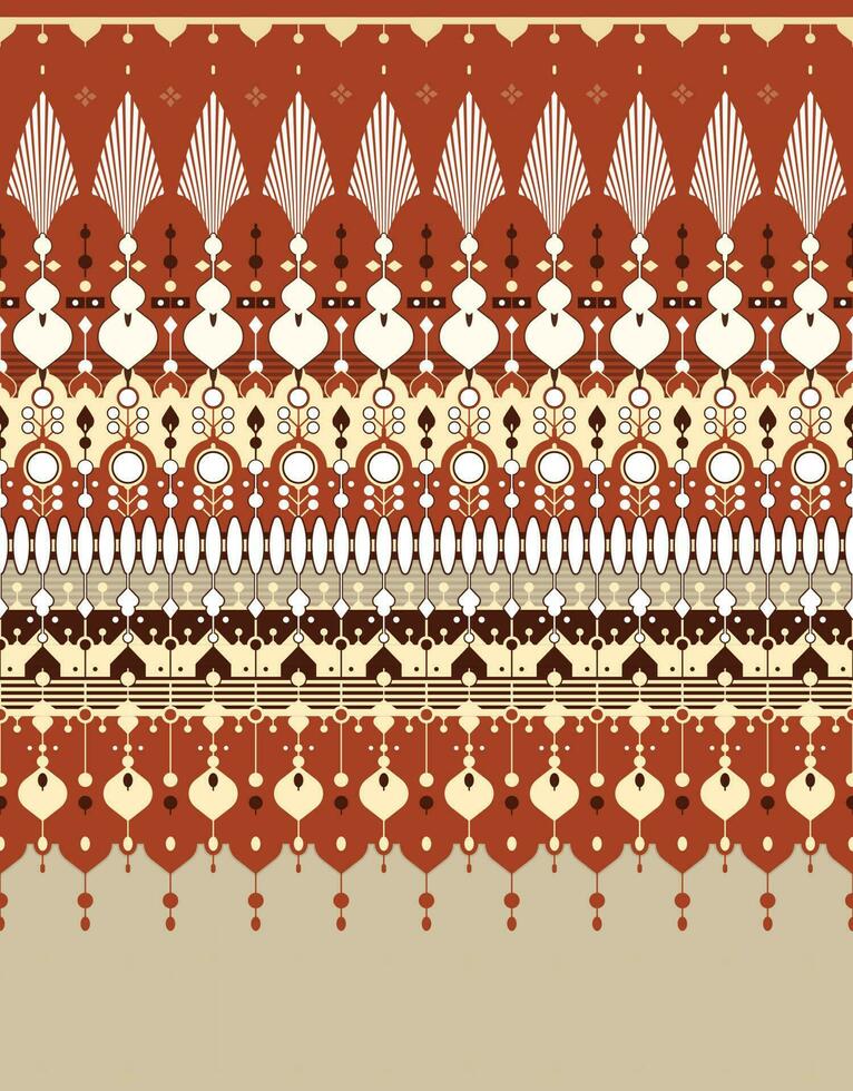 geometric ethnic fabric pattern for cloth carpet wallpaper background wrapping etc. vector