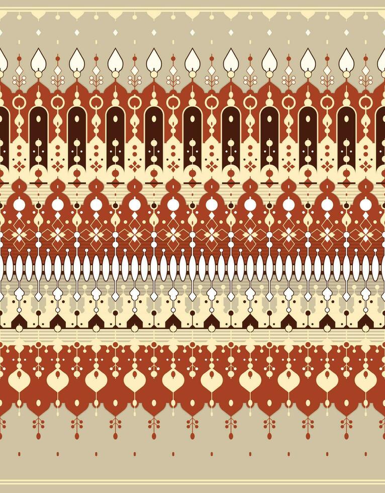 geometric ethnic fabric pattern for cloth carpet wallpaper background wrapping etc. vector