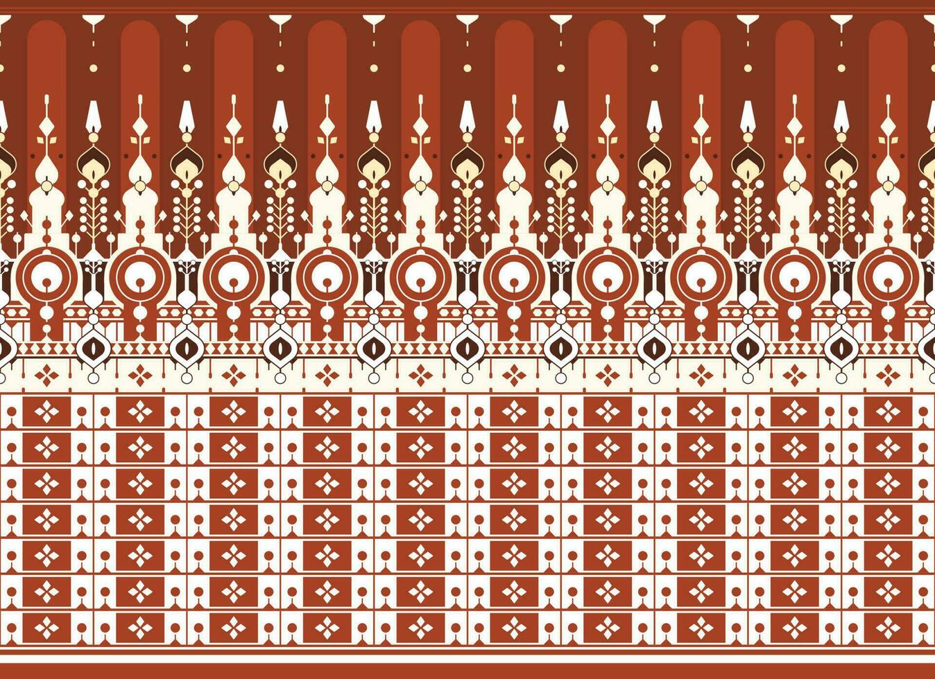 geometric ethnic fabric pattern for cloth carpet wallpaper background wrapping etc. vector