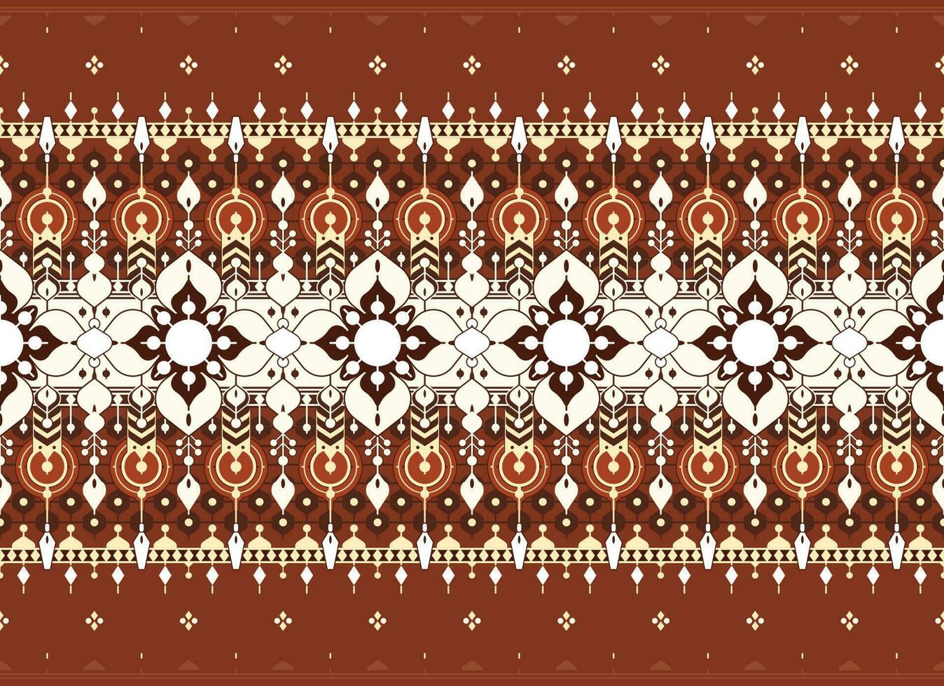 geometric and flower ethnic fabric pattern for cloth carpet wallpaper background wrapping etc. vector